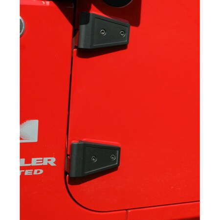 Rugged Ridge HOOD HINGE COVERS, TEXTURED BLACK, JK WRANGLER 07-16 2DR 11205.1